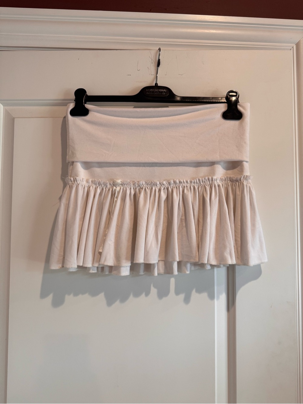 Vintage Abercrombie & Fitch White Ruffle Skater Mini Skirt